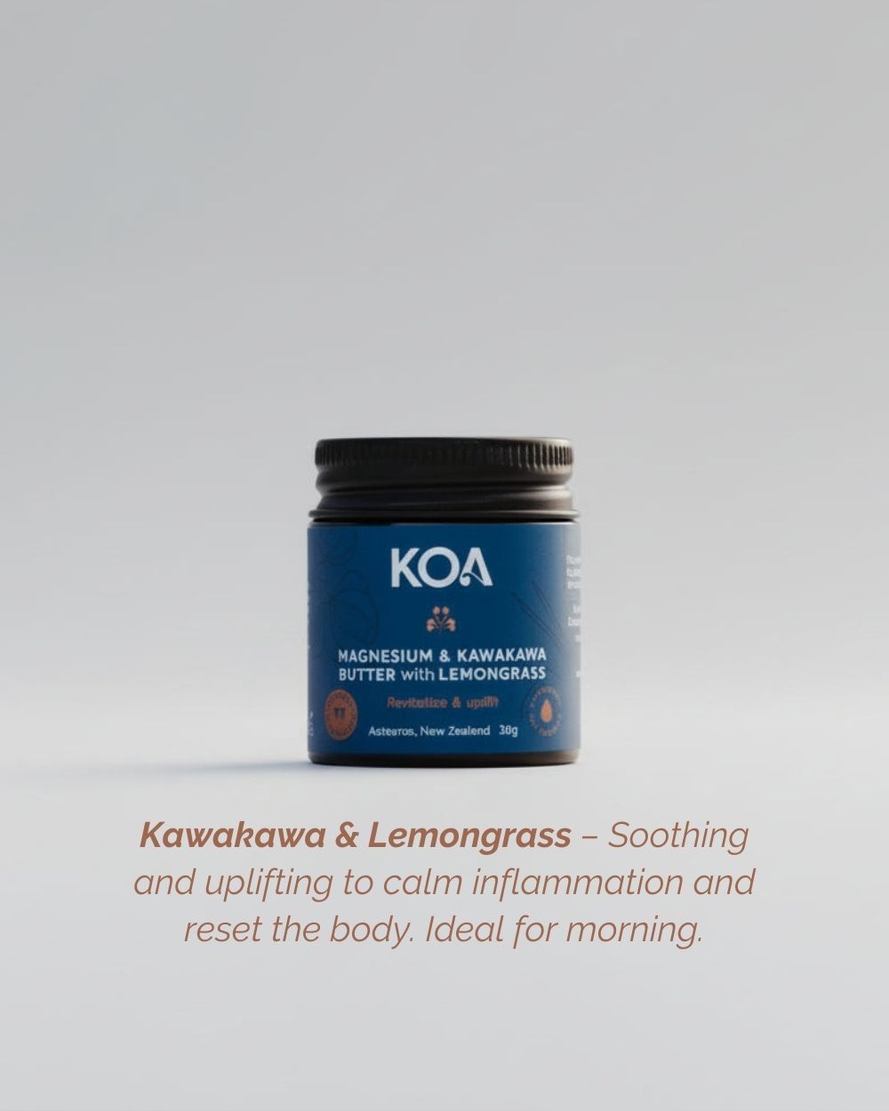 Kawakawa and Lemongrass Butter jar by Koa Botanics