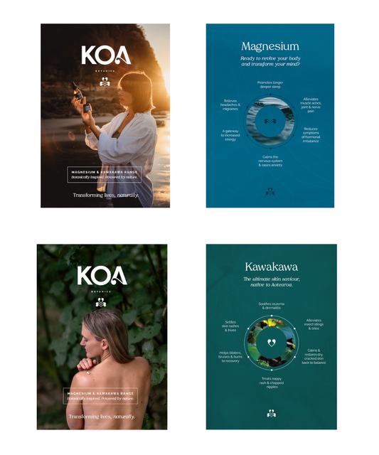 A5 POS Cards - Magnesium + Kawakawa Pair