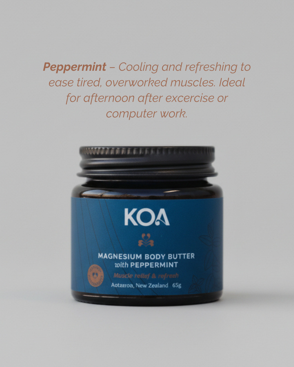 Peppermint Magnesium Butter from Koa Botanics. New Zealand