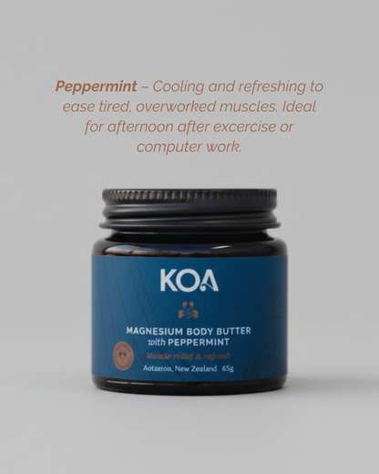 Peppermint Magnesium Butter from Koa Botanics. New Zealand