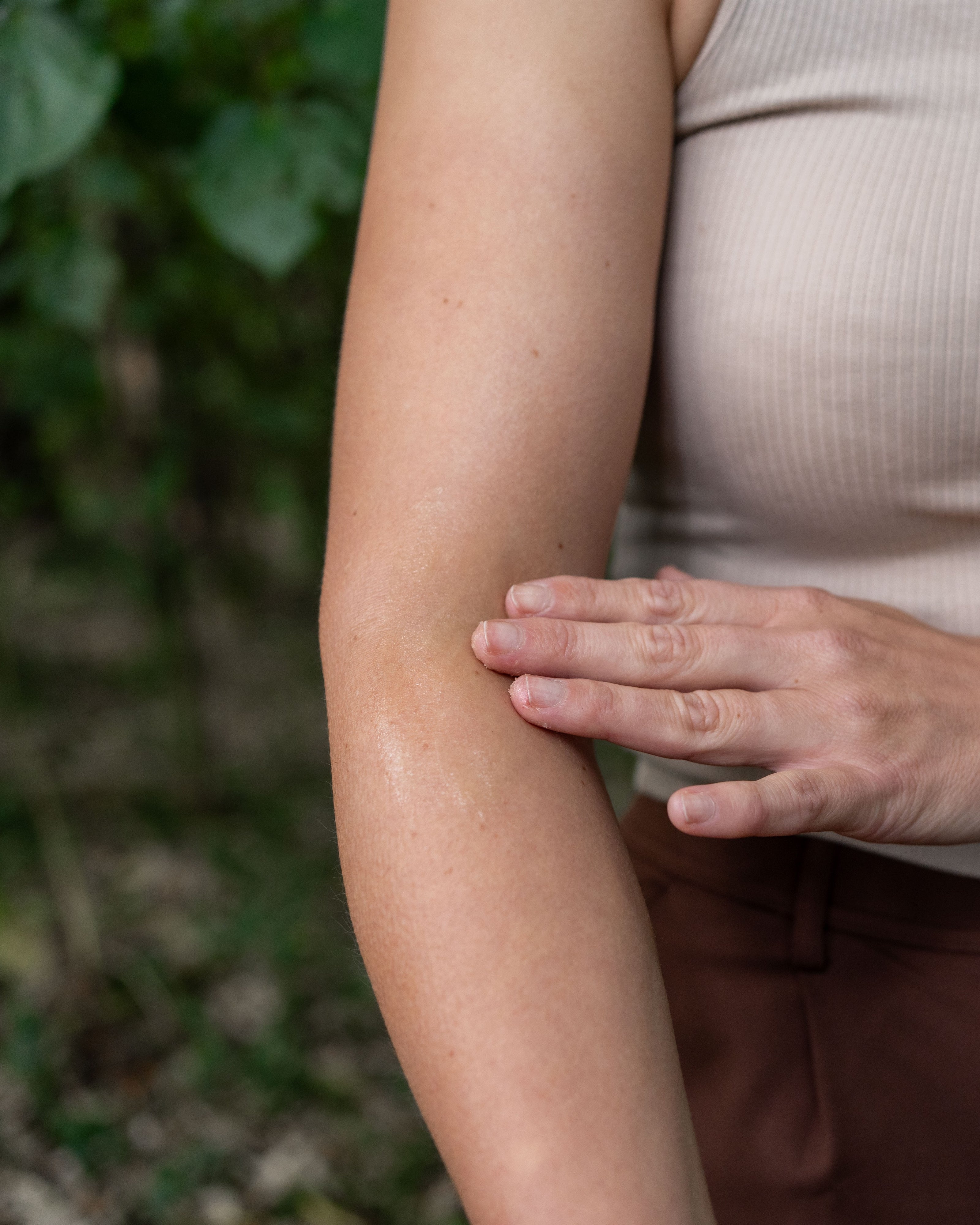 Female using Koa Botanics Hemp Balm. New Zealand.